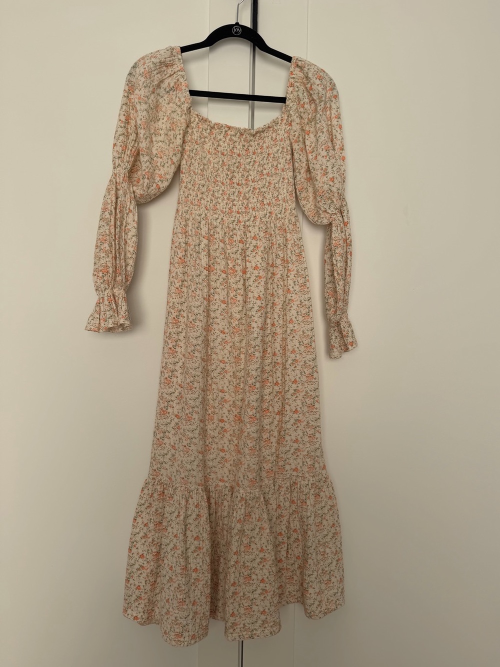 Nothing Fits But - Cream Floral Smocked Dress – Cottagecore Romantic Style